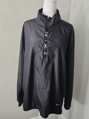 Nike Black Half-Zip Pullover Windbreaker Vintage Y2K Large
